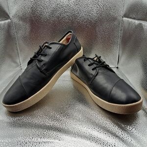 Toms Black Fleece Lined Lace Up Shoes Men's Size 9.5